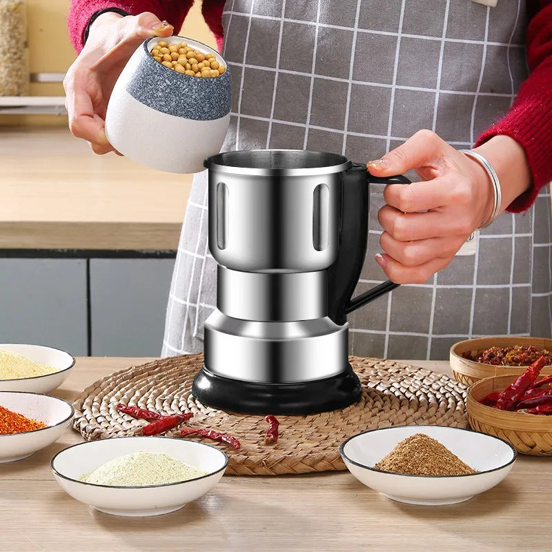 High Power Electric Coffee Grinder Kitchen Cereal Nuts Beans Spices Grains Grinder Machine Multifunctional Home Coffee Grinder