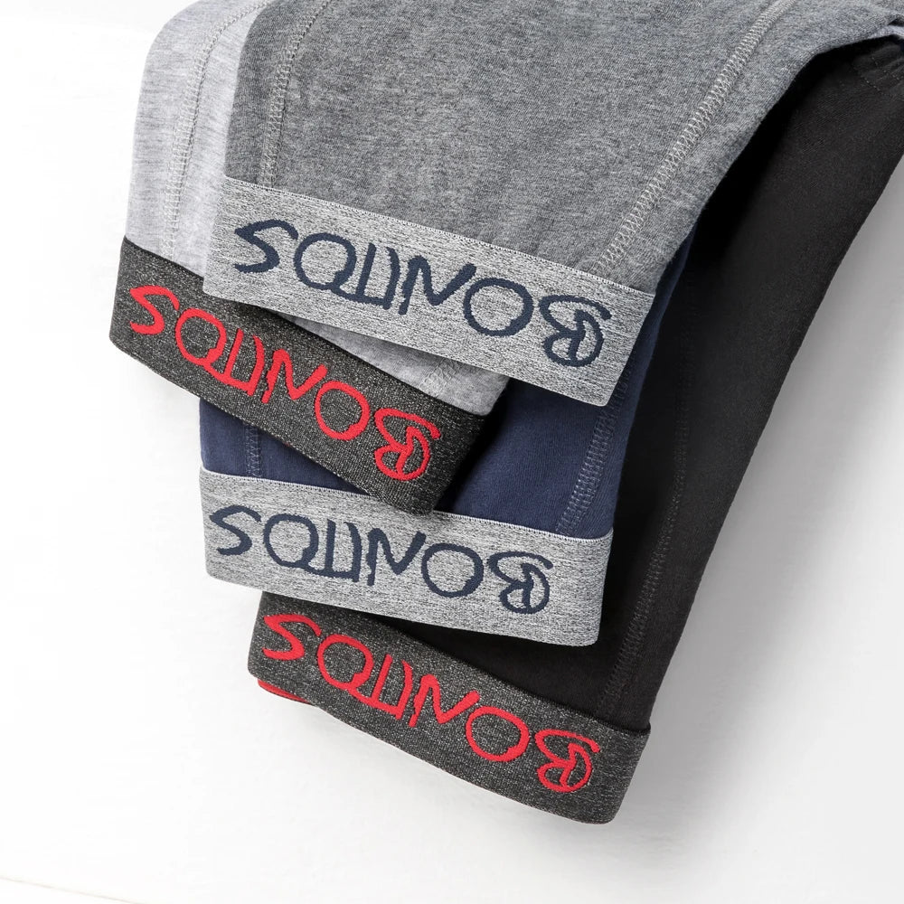 4pcs Man Underwear Cotton Boxer Shorts Sexy Underpants Slip Mens Boxershorts Men's Panties Pack Brand