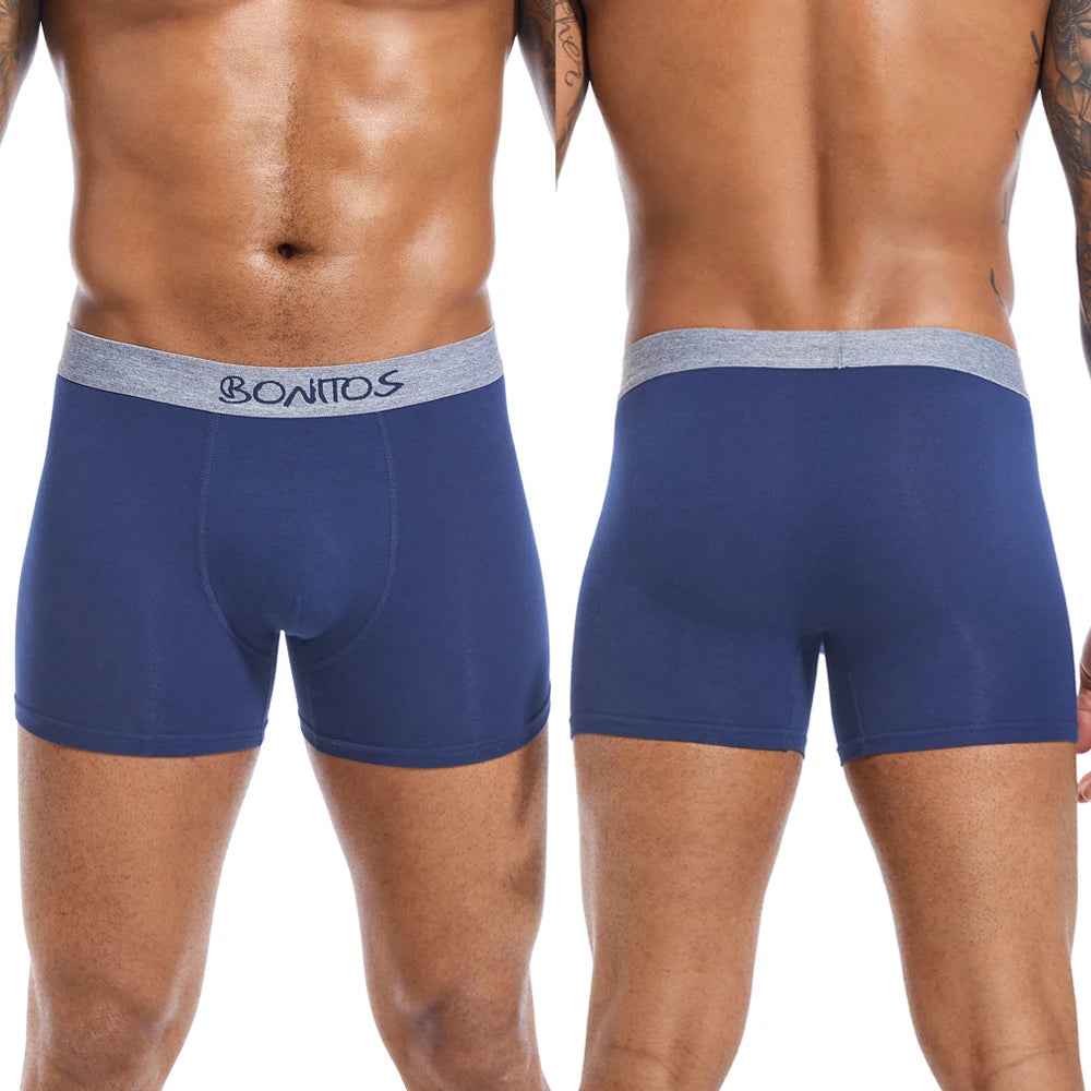 4pcs Man Underwear Cotton Boxer Shorts Sexy Underpants Slip Mens Boxershorts Men's Panties Pack Brand