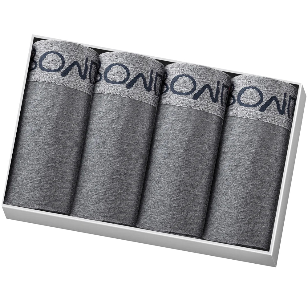 4pcs Man Underwear Cotton Boxer Shorts Sexy Underpants Slip Mens Boxershorts Men's Panties Pack Brand