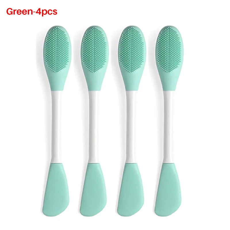 8/4/2pcs Face Brush Set Silicone Facial Mask Applicator Double-head Lotion Spatula Blackhead Face Lip Exfoliator Skin Care Tools