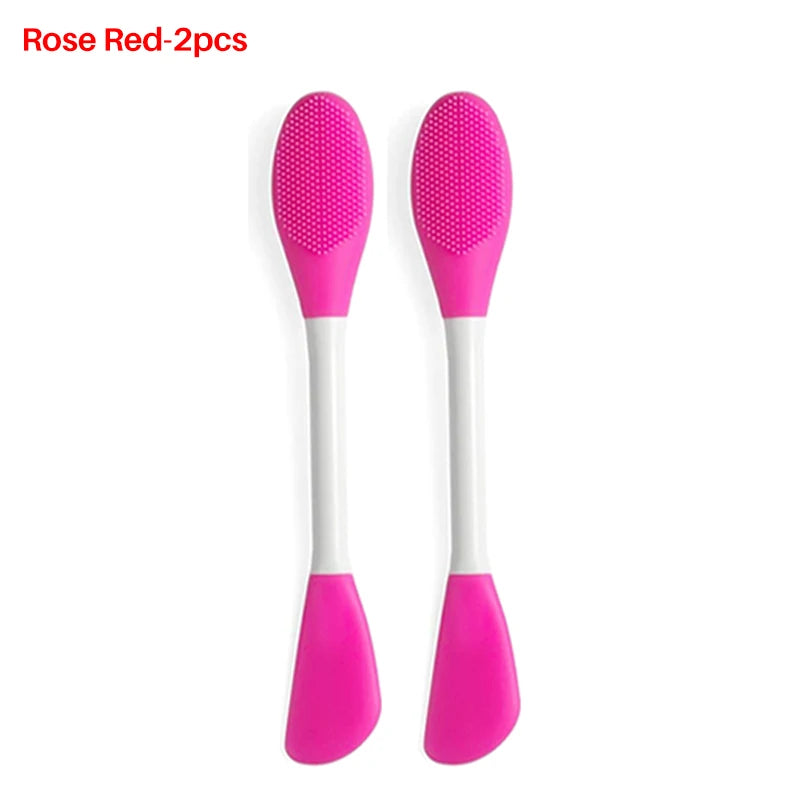 8/4/2pcs Face Brush Set Silicone Facial Mask Applicator Double-head Lotion Spatula Blackhead Face Lip Exfoliator Skin Care Tools